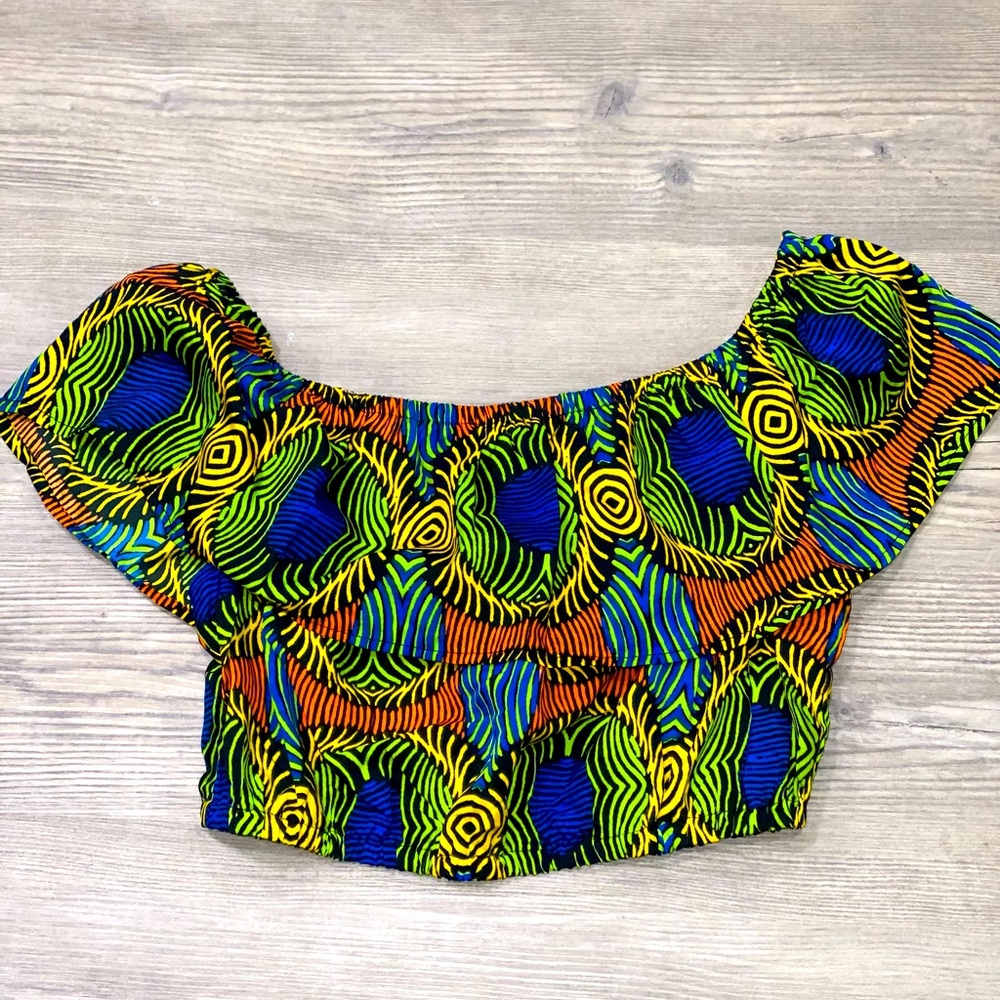 (Truth NYC) Carnival Bare Shoulder Crop Top